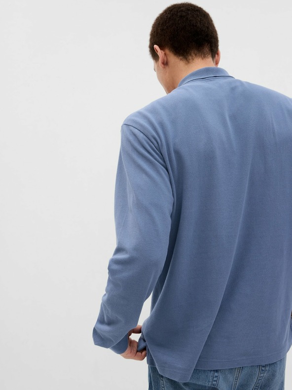 GAP Polo μπλουζάκι πικέ με μακρύ μανίκι GAP