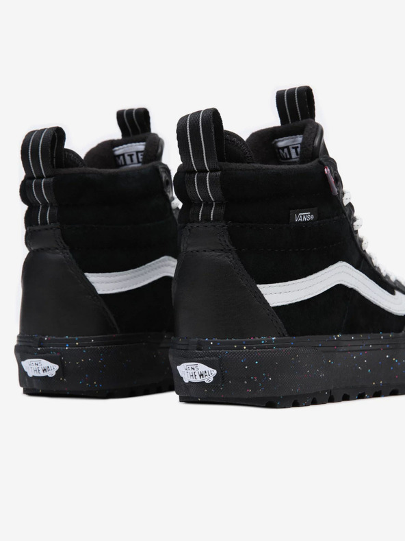 Vans Μαύρα γυναικεία δερμάτινα αθλητικά παπούτσια αστραγάλου VANS UA SK8-Hi Mte-2