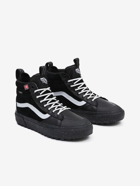 Vans Μαύρα γυναικεία δερμάτινα αθλητικά παπούτσια αστραγάλου VANS UA SK8-Hi Mte-2