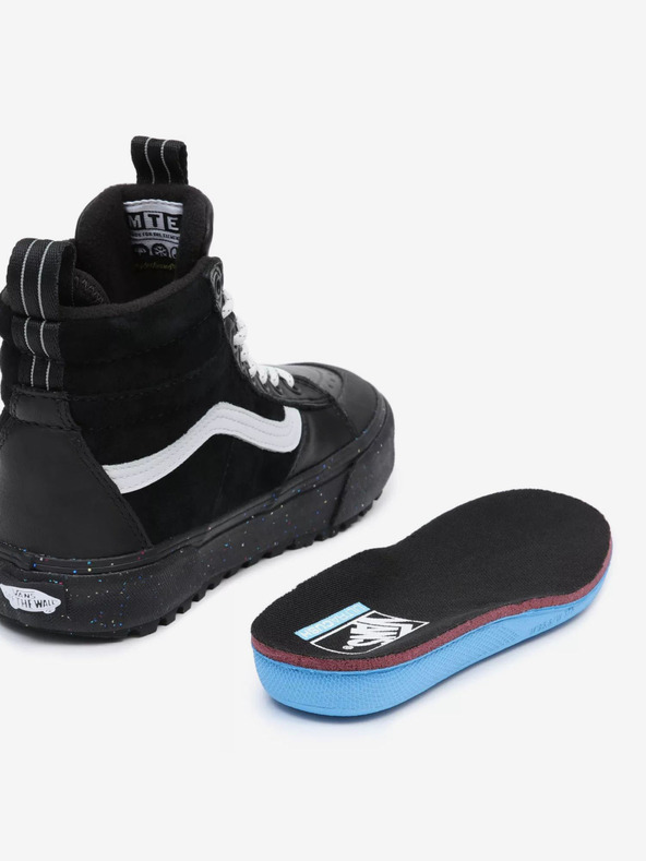 Vans Μαύρα γυναικεία δερμάτινα αθλητικά παπούτσια αστραγάλου VANS UA SK8-Hi Mte-2