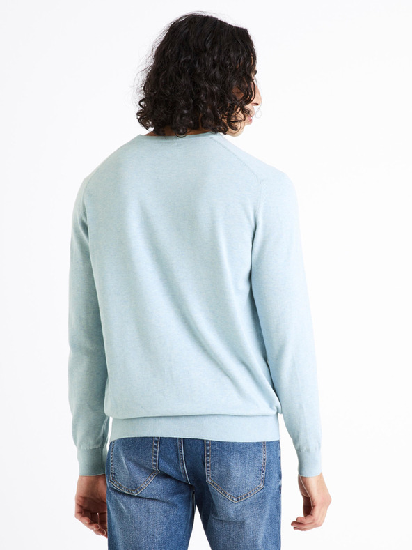 Celio Ανοιχτό μπλε ανδρικό πουλόβερ Celio Decotonv