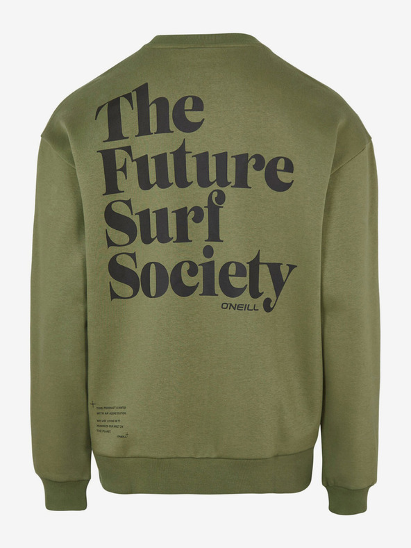 O'Neill Χακί ανδρικό φούτερ με τυπωμένη πλάτη O'Neill Future Surf Society