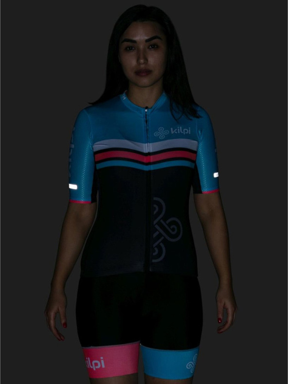 Kilpi Μαύρο και μπλε γυναικείο ποδηλατικό πουκάμισο Kilpi Corridor