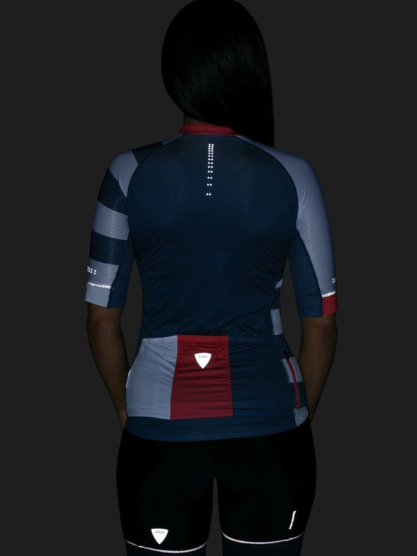 Kilpi Λευκή και μπλε γυναικεία ποδηλατική φανέλα Kilpi Wild