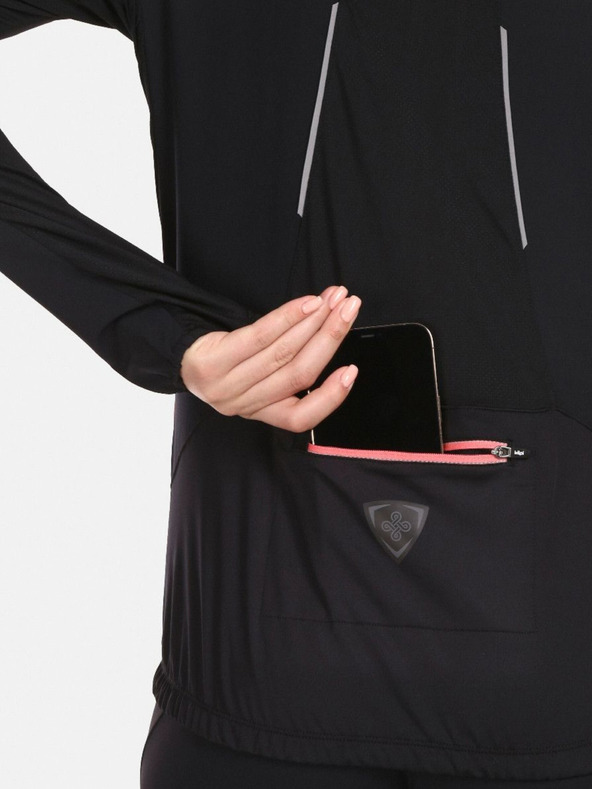 Kilpi Μαύρο και ροζ γυναικείο αθλητικό μπουφάν Kilpi Nordim