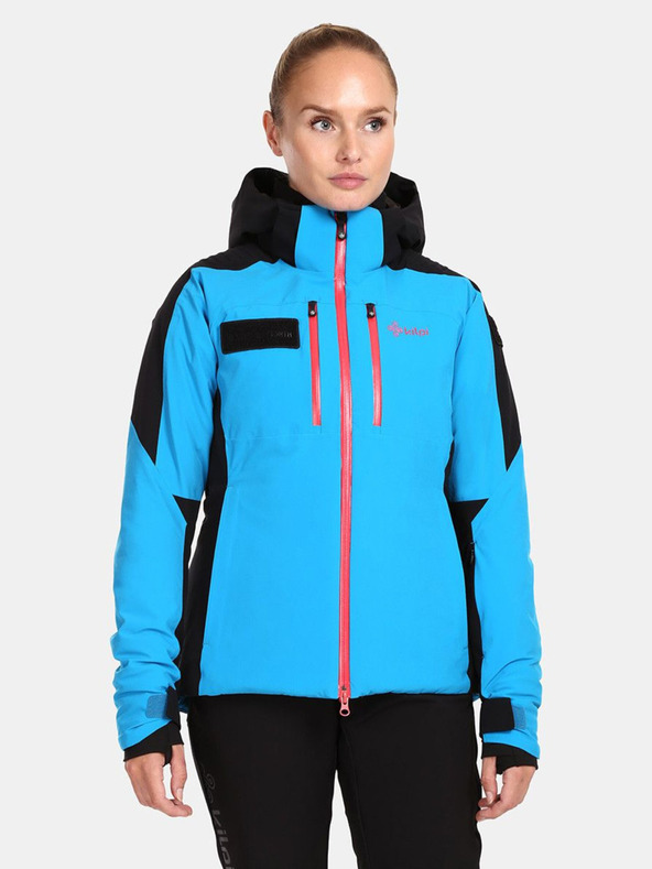 Kilpi Μαύρο και μπλε γυναικείο μπουφάν σκι Kilpi DEXEN-W