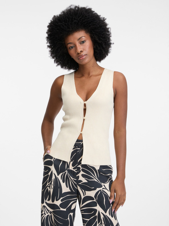 Orsay Μπεζ γυναικείο γιλέκο ORSAY