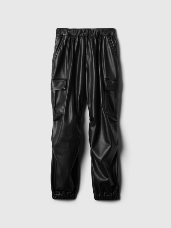 GAP Παιδικό δερμάτινο παντελόνι cargo GAP