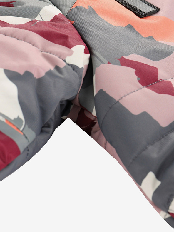 ALPINE PRO Γκρι-ροζ κοριτσίστικο μπουφάν με μεμβράνη PTX Alpine Pro Werdo