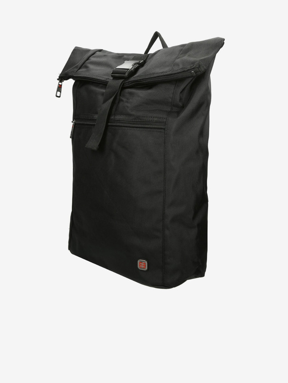 Enrico Benetti Enrico Benetti Cornell 17" Σακίδιο πλάτης για σημειωματάρια Roll Top Μαύρο