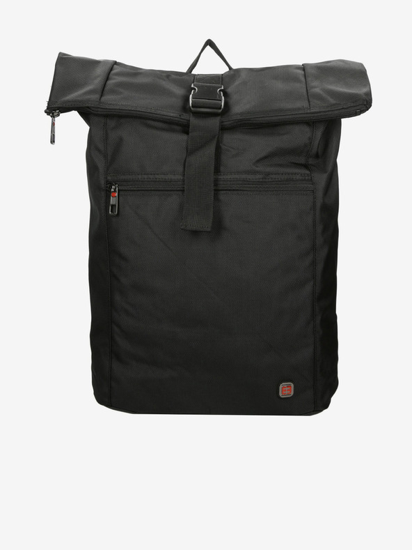 Enrico Benetti Enrico Benetti Cornell 17" Σακίδιο πλάτης για σημειωματάρια Roll Top Μαύρο