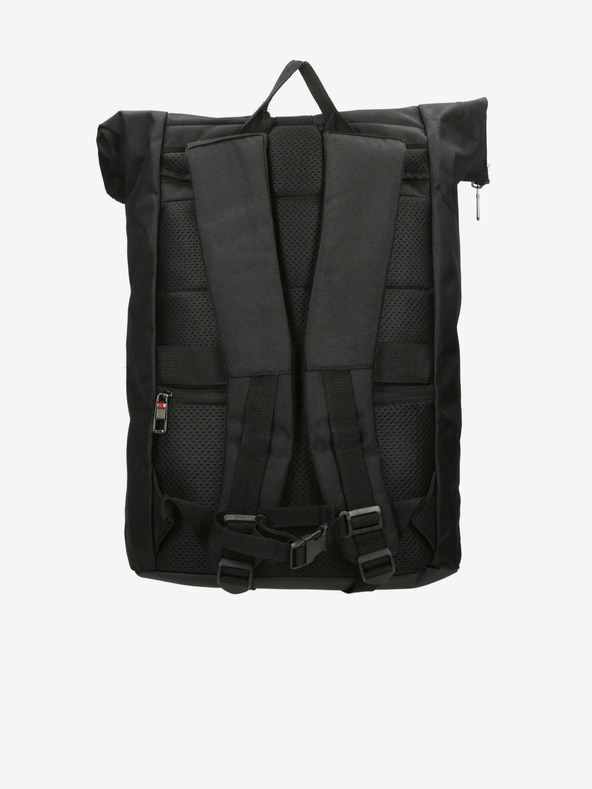 Enrico Benetti Enrico Benetti Cornell 17" Σακίδιο πλάτης για σημειωματάρια Roll Top Μαύρο