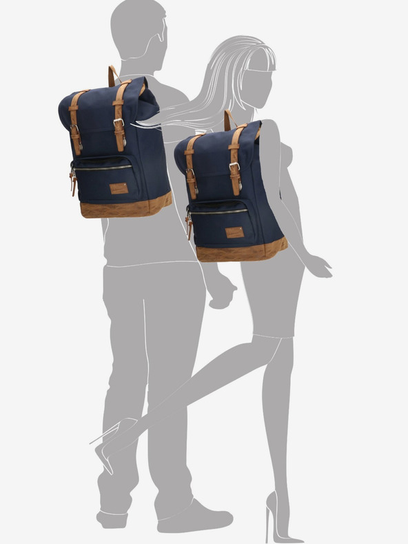 Enrico Benetti Σακίδιο πλάτης Enrico Benetti Santiago 17" Notebook Backpack 23 l Blue