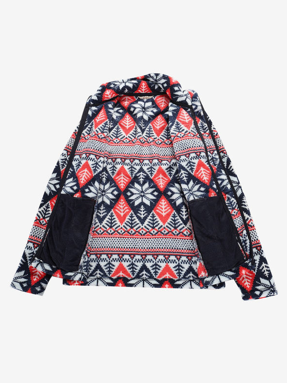 ALPINE PRO Γυναικείο φούτερ Supratherm Alpine Pro Eflina σε κόκκινο και μπλε χρώμα