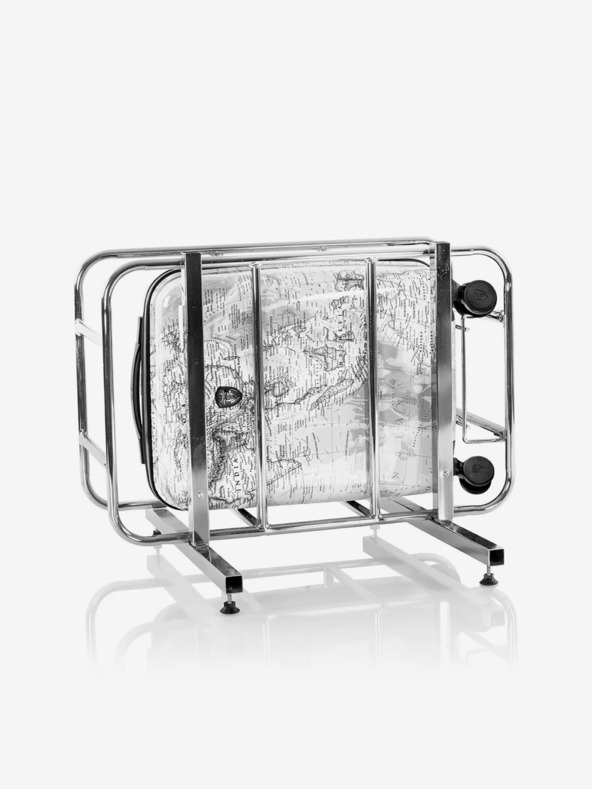 Heys Ταξιδιωτική βαλίτσα Heys Journey 3G S Μαύρο & Λευκό μοτίβο