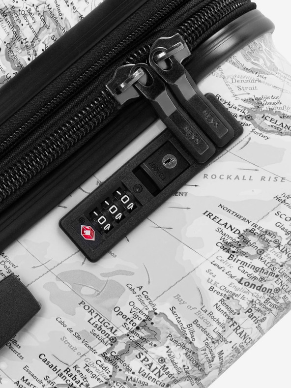 Heys Ταξιδιωτική βαλίτσα Heys Journey 3G S Μαύρο & Λευκό μοτίβο