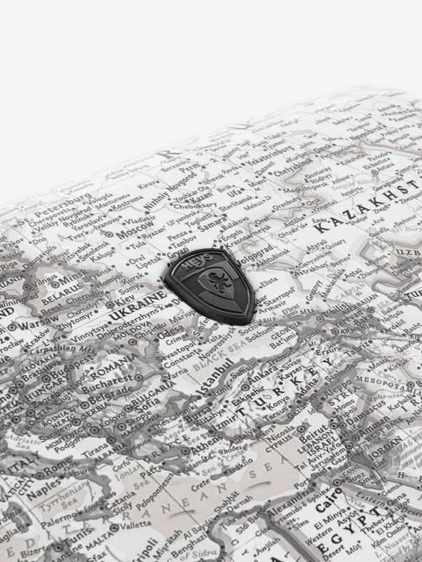 Heys Ταξιδιωτική βαλίτσα Heys Journey 3G S Μαύρο & Λευκό μοτίβο