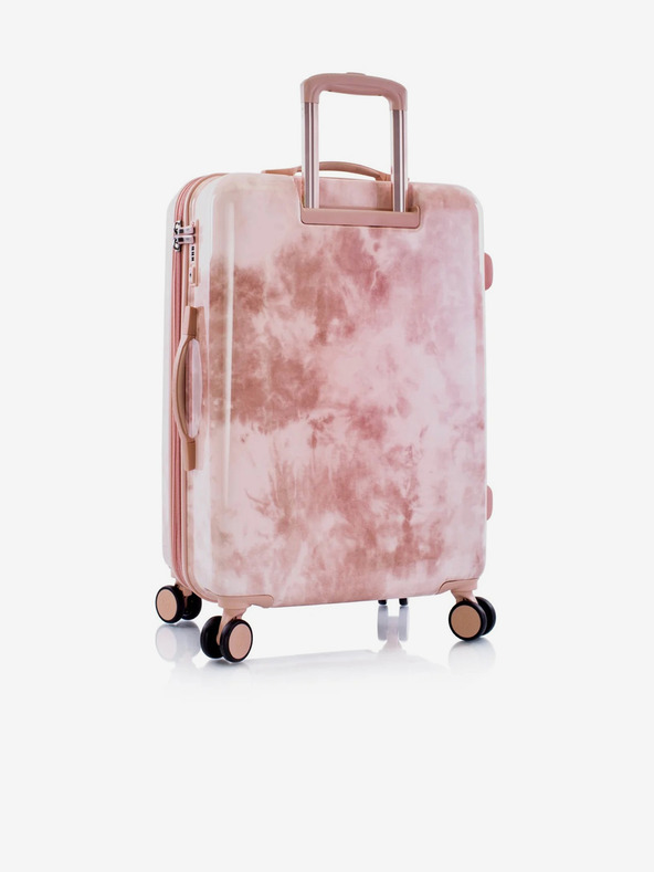 Heys Ροζ ταξιδιωτική βαλίτσα με μοτίβο Heys Tie-Dye M