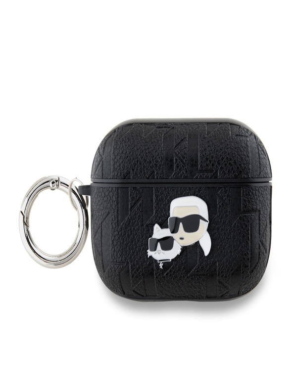 Karl Lagerfeld Θήκη Karl Lagerfeld PU Embossed Karl and Choupette Heads για AirPods Pro 2 Μαύρο