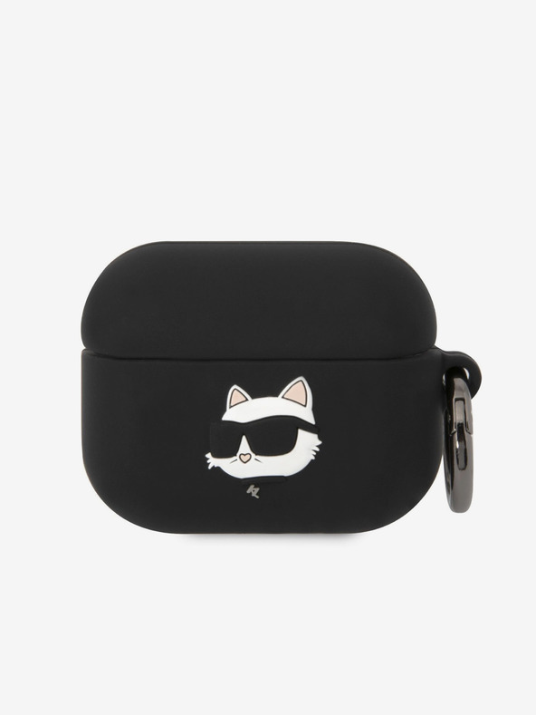 Karl Lagerfeld Θήκη σιλικόνης με 3D λογότυπο NFT Choupette Head για Airpods Pro Μαύρο Karl Lagerfeld