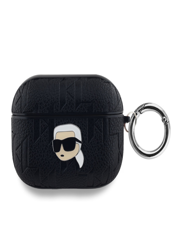 Karl Lagerfeld Θήκη κεφαλής Karl Lagerfeld PU με ανάγλυφο σχέδιο Karl για AirPods Pro Μαύρο