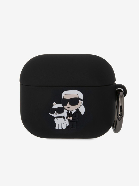 Karl Lagerfeld Θήκη σιλικόνης 3D Logo NFT Karl and Choupette για AirPods 3 Μαύρο Karl Lagerfeld