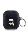 Karl Lagerfeld Θήκη κεφαλής Karl Lagerfeld PU με ανάγλυφο Karl για AirPods 3 Μαύρο