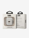 Karl Lagerfeld Θήκη σιλικόνης με 3D λογότυπο NFT Karl Head για Airpods 1/2 Λευκό Karl Lagerfeld