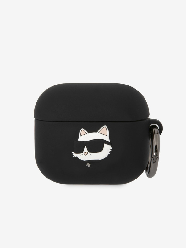 Karl Lagerfeld Θήκη σιλικόνης 3D Logo NFT Choupette Head για Airpods 3 Μαύρο Karl Lagerfeld