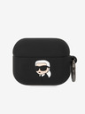 Karl Lagerfeld Θήκη σιλικόνης με 3D λογότυπο NFT Karl Head για Airpods Pro Μαύρο Karl Lagerfeld