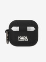 Karl Lagerfeld Θήκη σιλικόνης με 3D λογότυπο NFT Karl Head για Airpods 3 Μαύρο Karl Lagerfeld
