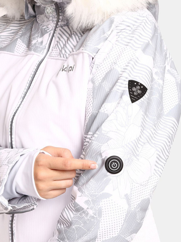 Kilpi Λευκό γυναικείο θερμαινόμενο μπουφάν σκι Kilpi Lena-W