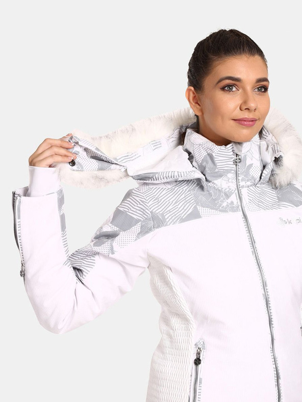 Kilpi Λευκό γυναικείο θερμαινόμενο μπουφάν σκι Kilpi Lena-W