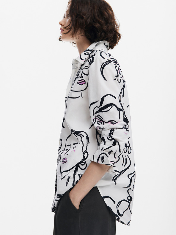 Desigual Γυναικείο πουκάμισο Desigual Faces Patterned Shirt