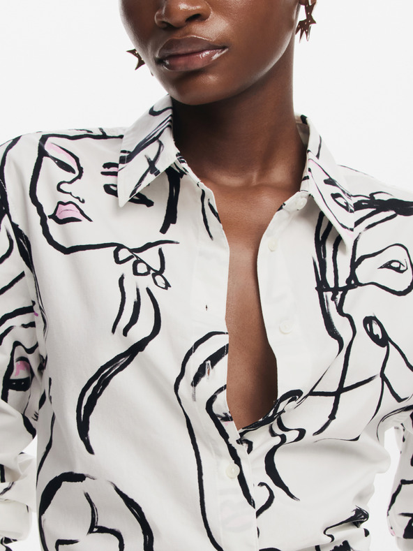 Desigual Γυναικείο πουκάμισο Desigual Faces Patterned Shirt