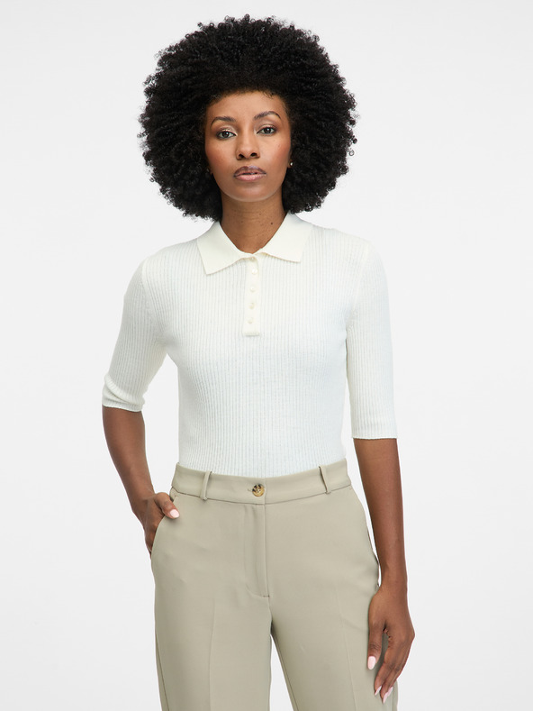 Orsay Κρεμ γυναικείο κοντομάνικο t-shirt ORSAY