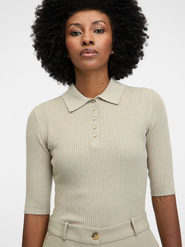 Orsay Γκρι γυναικεία κοντομάνικη μπλούζα ORSAY