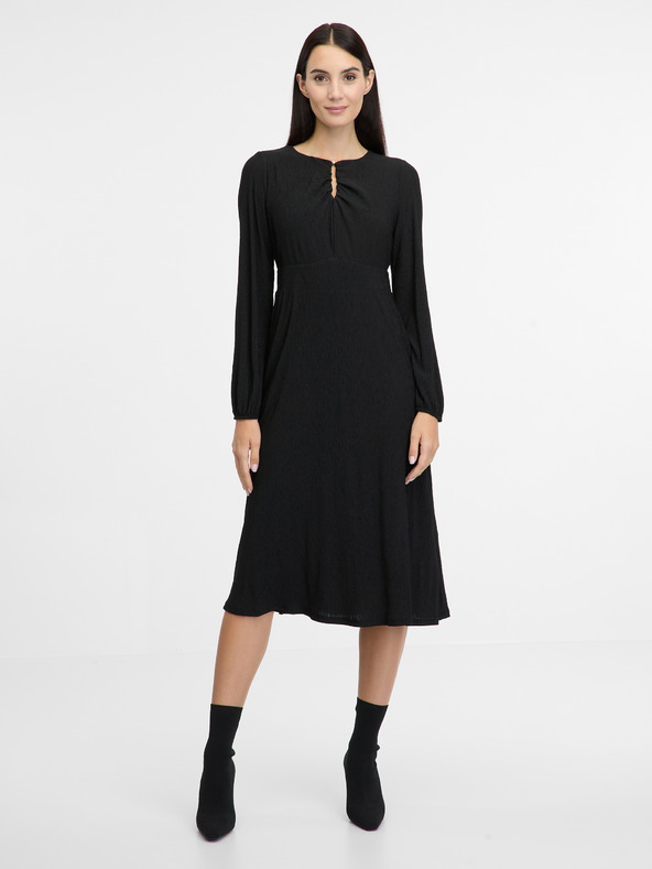 Orsay Μαύρο γυναικείο μίντι φόρεμα ORSAY