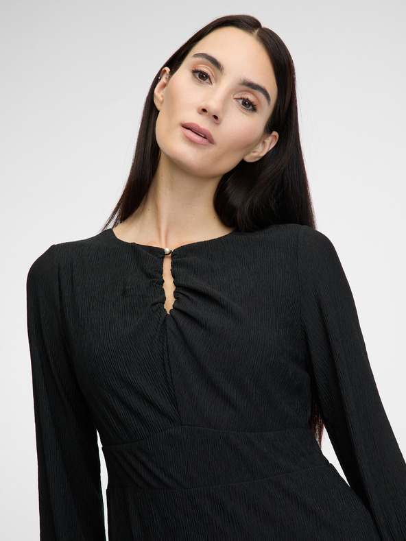 Orsay Μαύρο γυναικείο μίντι φόρεμα ORSAY