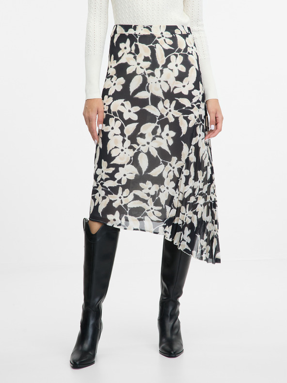 Orsay Μαύρη γυναικεία μίντι φούστα ORSAY