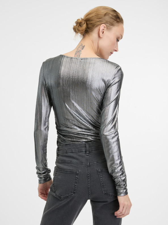 Orsay Ασημί Γυναικείο μακρυμάνικο μπλουζάκι ORSAY