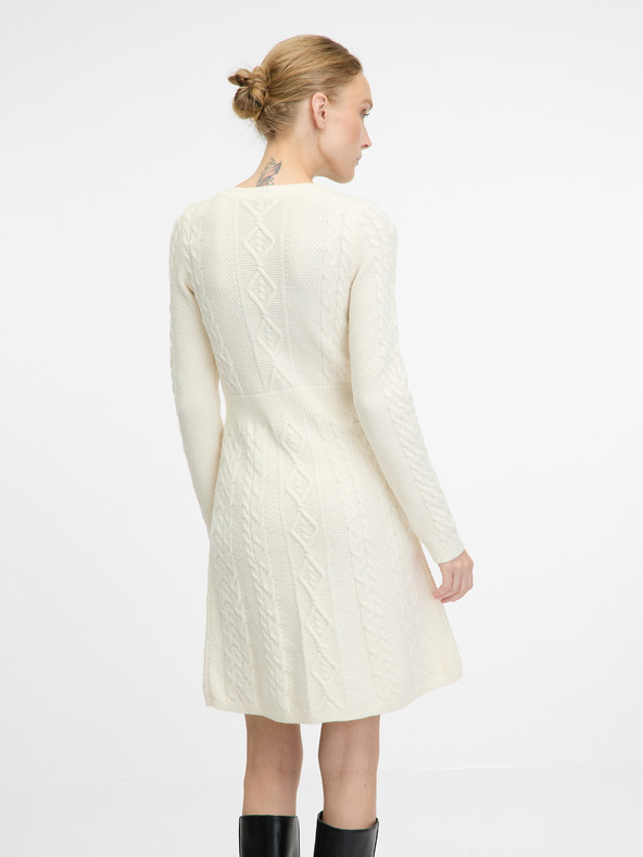 Orsay Κρέμα Γυναικείο φόρεμα μέχρι το γόνατο ORSAY