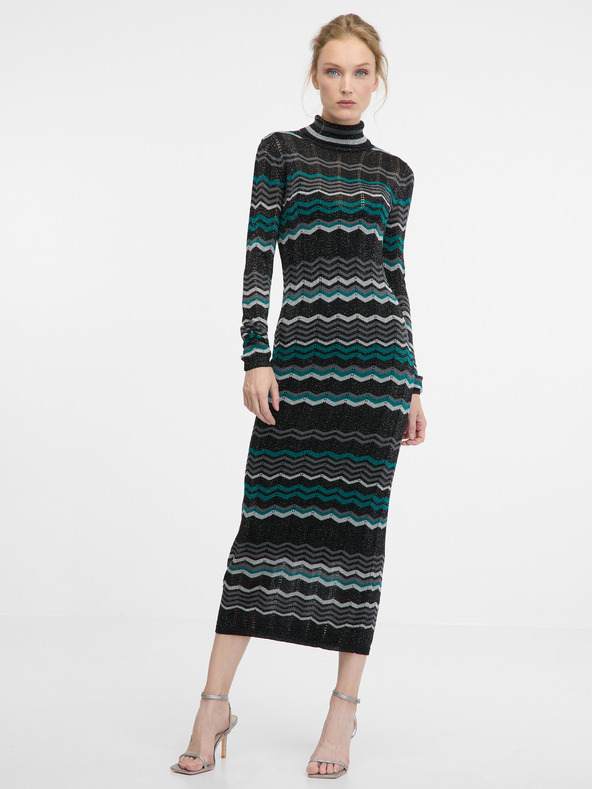 Orsay Μαύρο γυναικείο μίντι φόρεμα ORSAY