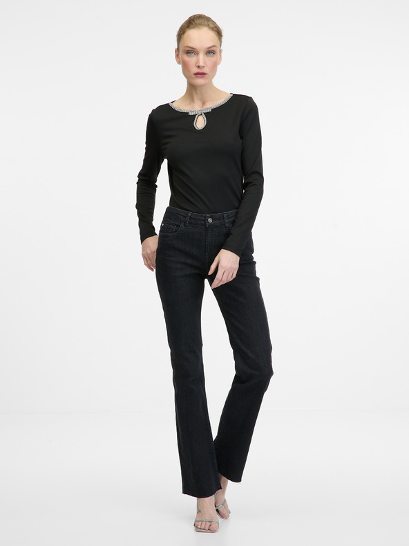 Orsay Μαύρη γυναικεία μπλούζα με μακρύ μανίκι ORSAY