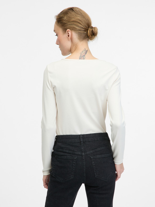 Orsay Κρεμ γυναικεία μακρυμάνικη μπλούζα ORSAY