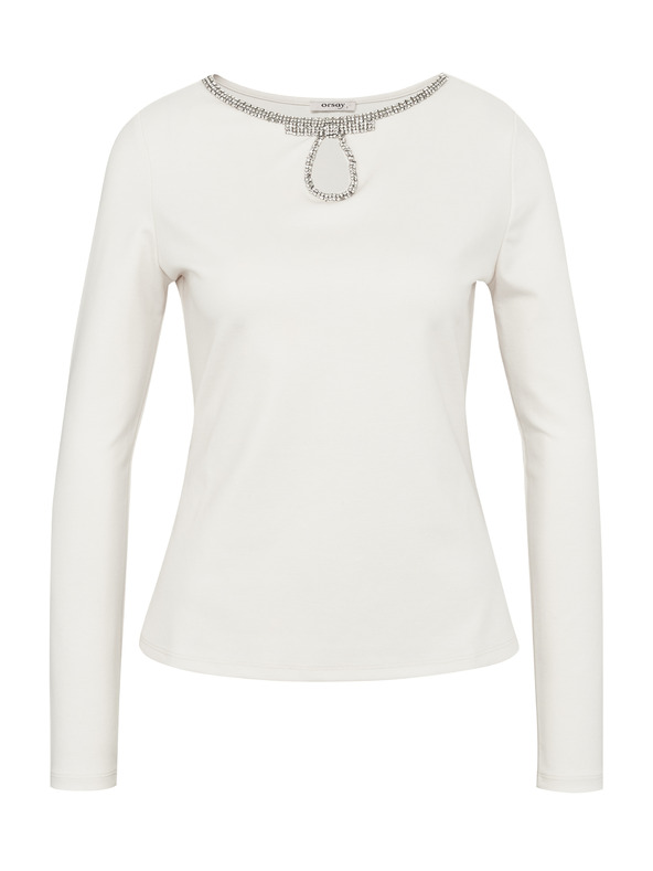Orsay Κρεμ γυναικεία μακρυμάνικη μπλούζα ORSAY