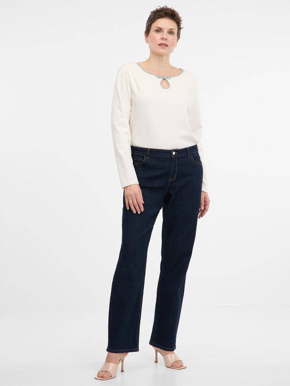 Orsay Κρεμ γυναικεία μακρυμάνικη μπλούζα ORSAY