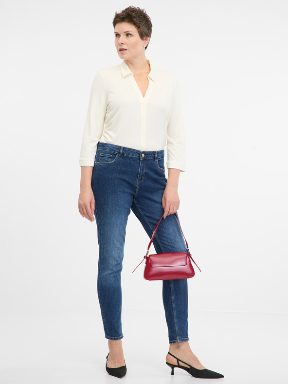 Orsay Κρεμ μπλούζα με γιακά ORSAY