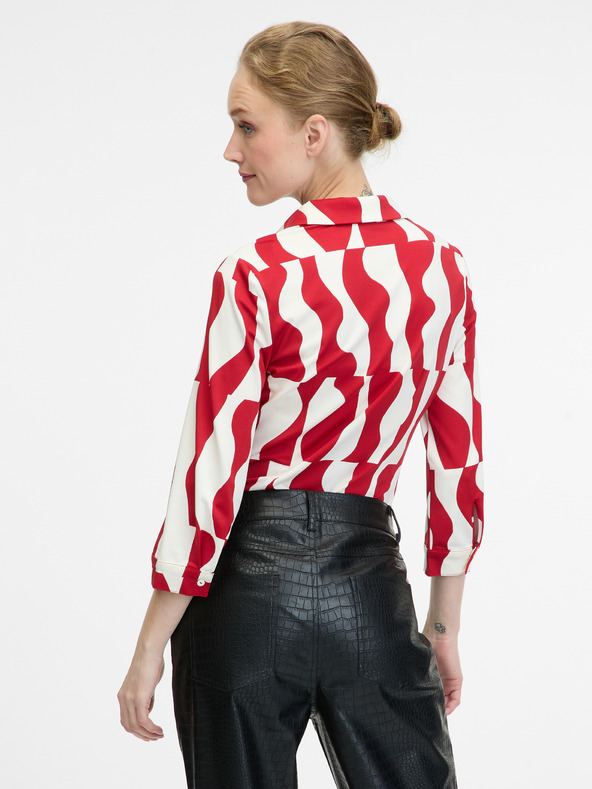 Orsay Κόκκινη μπλούζα με γιακά ORSAY