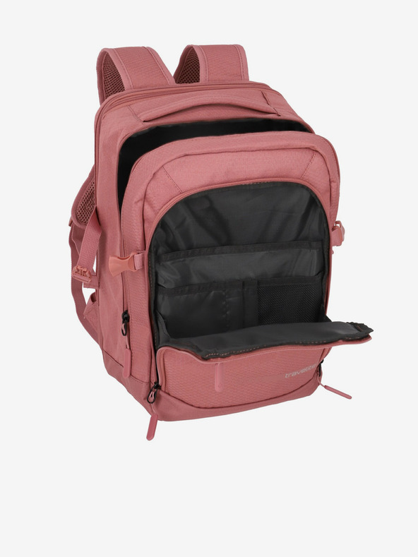 Travelite Ροζ γυναικείο σακίδιο Travelite Kick Off Cabin Backpack Rosé